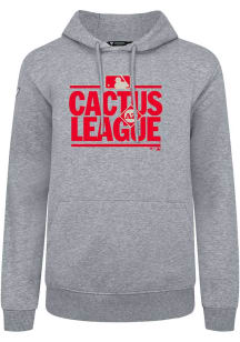 Levelwear Texas Rangers Mens Grey Podium Cactus League Full Front Long Sleeve Hoodie