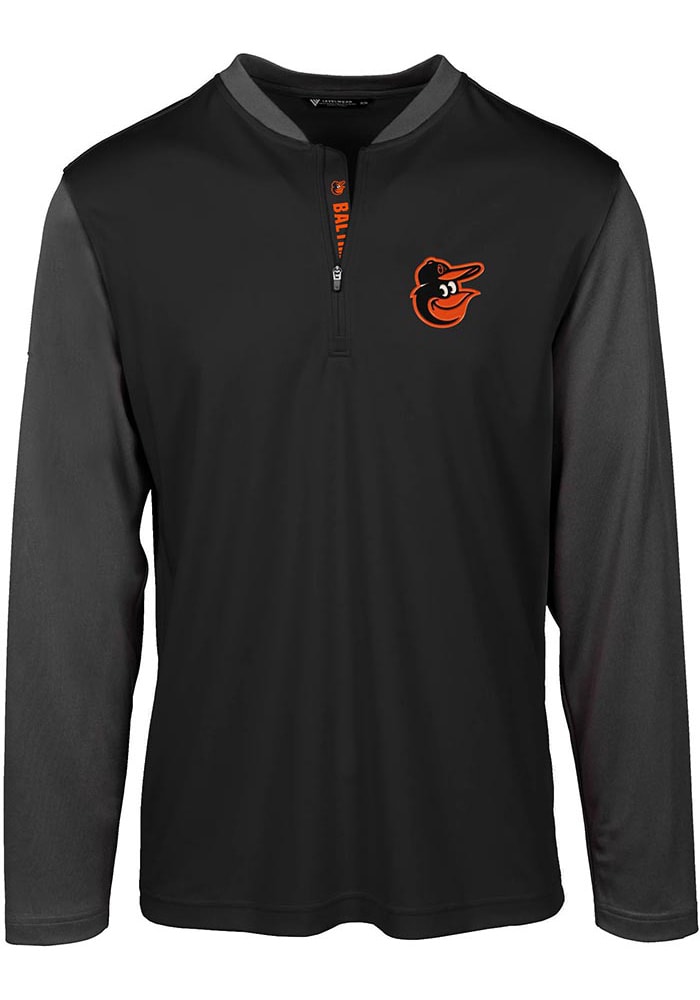 Levelwear Baltimore Orioles Black Gear Long Sleeve 1/4 Zip Pullover, Black, 100% POLYESTER, Size M, Rally House