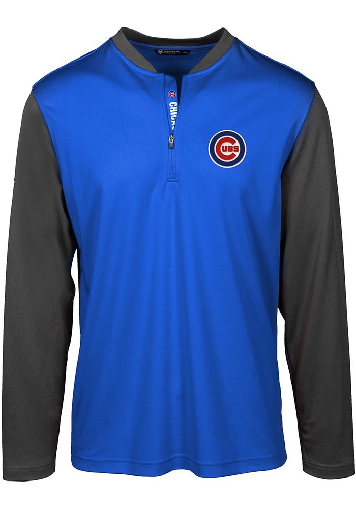 Levelwear Chicago Cubs Blue Gear Long Sleeve 1/4 Zip Pullover, Blue, 100% POLYESTER, Size XL, Rally House