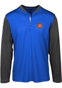 Levelwear Chicago Cubs Mens Blue Spector Long Sleeve 1/4 Zip Pullover