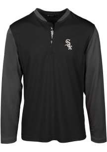 Levelwear Chicago White Sox Mens Black Spector Long Sleeve 1/4 Zip Pullover