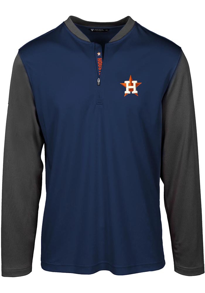Levelwear Houston Astros Navy Blue Gear Long Sleeve 1/4 Zip Pullover, Navy Blue, 100% POLYESTER, Size 2XL, Rally House
