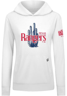 Levelwear Texas Rangers Womens White Relay Cactus League Hooded Sweatshirt