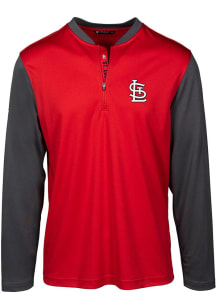 Levelwear St Louis Cardinals Mens Red Spector Long Sleeve 1/4 Zip Pullover