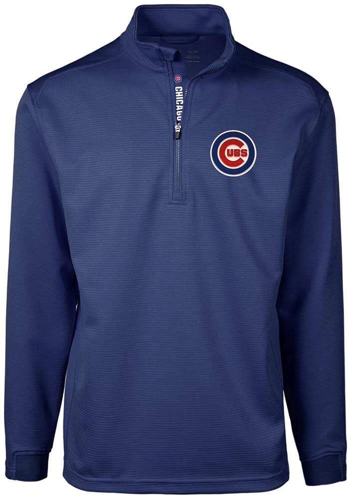 Levelwear Chicago Cubs Blue Gear Long Sleeve 1/4 Zip Pullover, Blue, 100% POLYESTER, Size XL, Rally House