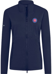 Levelwear Chicago Cubs Womens Navy Blue Driven Insignia Long Sleeve Full Zip Jacket