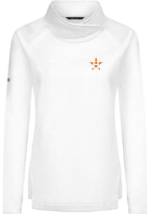Levelwear Houston Astros Womens White Advance Insignia Crew Sweatshirt