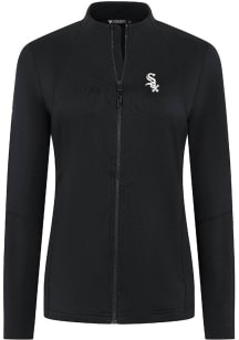 Levelwear Chicago White Sox Womens Black Mesa Insignia Long Sleeve Full Zip Jacket