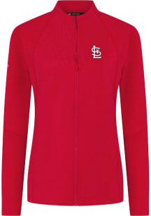Levelwear St Louis Cardinals Womens Red Mesa Insignia Long Sleeve Full Zip Jacket