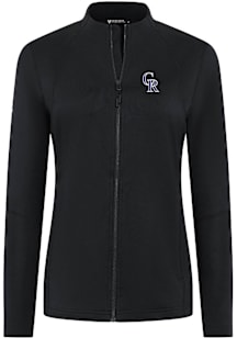 Levelwear Colorado Rockies Womens Black Mesa Insignia Long Sleeve Full Zip Jacket