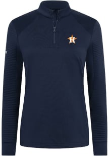 Levelwear Houston Astros Womens Navy Blue Power Insignia Qtr Zip