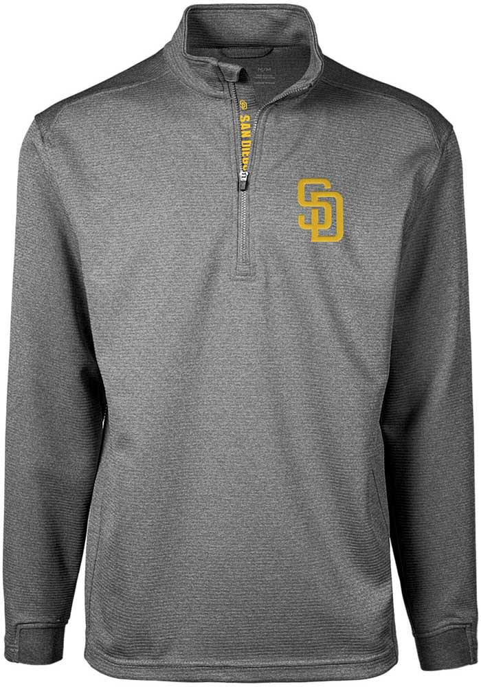 Levelwear San Diego Padres Black Gear Long Sleeve 1/4 Zip Pullover, Black, 100% POLYESTER, Size 2XL, Rally House
