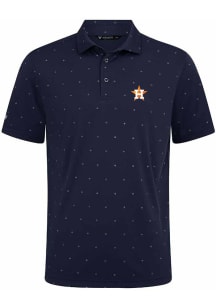 Levelwear Houston Astros Mens Navy Blue Vision Insignia Short Sleeve Polo