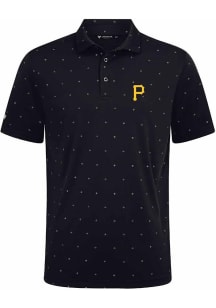 Levelwear Pittsburgh Pirates Mens Black Vision Insignia Short Sleeve Polo