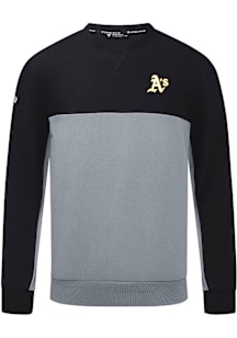 Levelwear Oakland Athletics Mens Black Legacy Insignia Long Sleeve Crew Sweatshirt