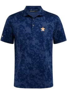 Levelwear Houston Astros Mens Navy Blue Whisper Insignia Short Sleeve Polo