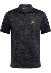 Levelwear Pittsburgh Pirates Mens Black Whisper Insignia Short Sleeve Polo