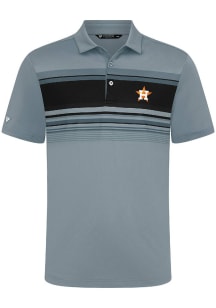 Levelwear Houston Astros Mens Grey Onward Insignia Short Sleeve Polo