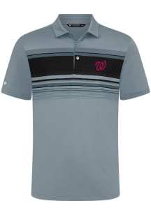 Levelwear Washington Nationals Mens Grey Onward Insignia Short Sleeve Polo