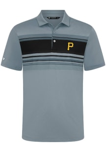 Levelwear Pittsburgh Pirates Mens Grey Onward Insignia Short Sleeve Polo
