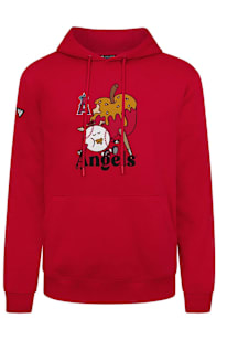 Levelwear Los Angeles Angels Mens Red Podium Ball Park Food Long Sleeve Hoodie