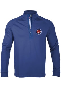 Levelwear Chicago Cubs Mens Blue Calibre Long Sleeve 1/4 Zip Pullover
