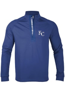 Levelwear Kansas City Royals Mens Blue Calibre Long Sleeve 1/4 Zip Pullover