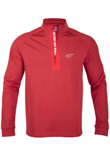 Levelwear Detroit Red Wings Mens Red Calibre Long Sleeve 1/4 Zip Pullover