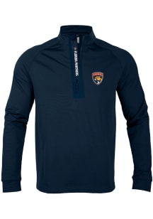 Levelwear Florida Panthers Mens Navy Blue Calibre Long Sleeve 1/4 Zip Pullover