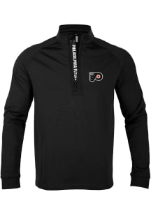 Levelwear Philadelphia Flyers Mens Black Calibre Long Sleeve 1/4 Zip Pullover