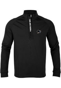 Levelwear San Jose Sharks Mens Black Calibre Long Sleeve 1/4 Zip Pullover