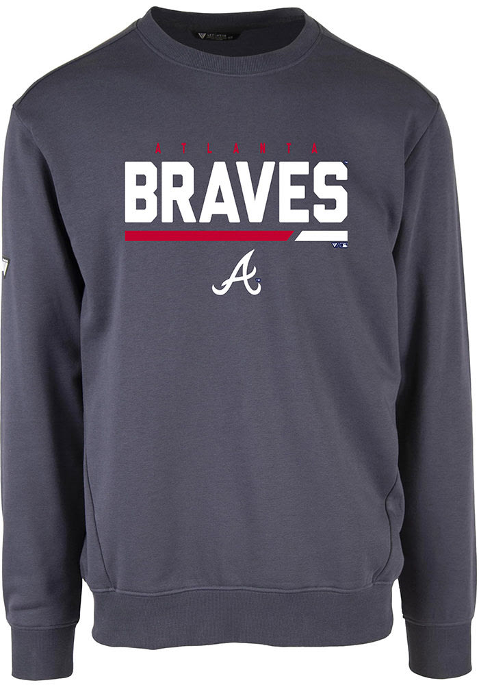 Columbia Men's Atlanta Braves Navy Tackle Pullover Hoodie