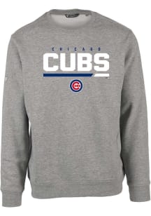 Levelwear Chicago Cubs Mens Grey Zane Long Sleeve Crew Sweatshirt