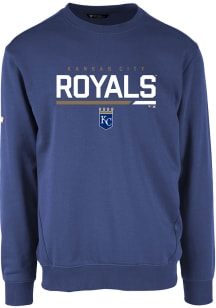 Levelwear Kansas City Royals Mens Blue Zane Long Sleeve Crew Sweatshirt