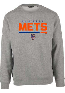 Levelwear New York Mets Mens Grey Zane Long Sleeve Crew Sweatshirt