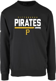 Levelwear Pittsburgh Pirates Mens Black Zane Long Sleeve Crew Sweatshirt