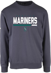 Levelwear Seattle Mariners Mens Navy Blue Zane Long Sleeve Crew Sweatshirt