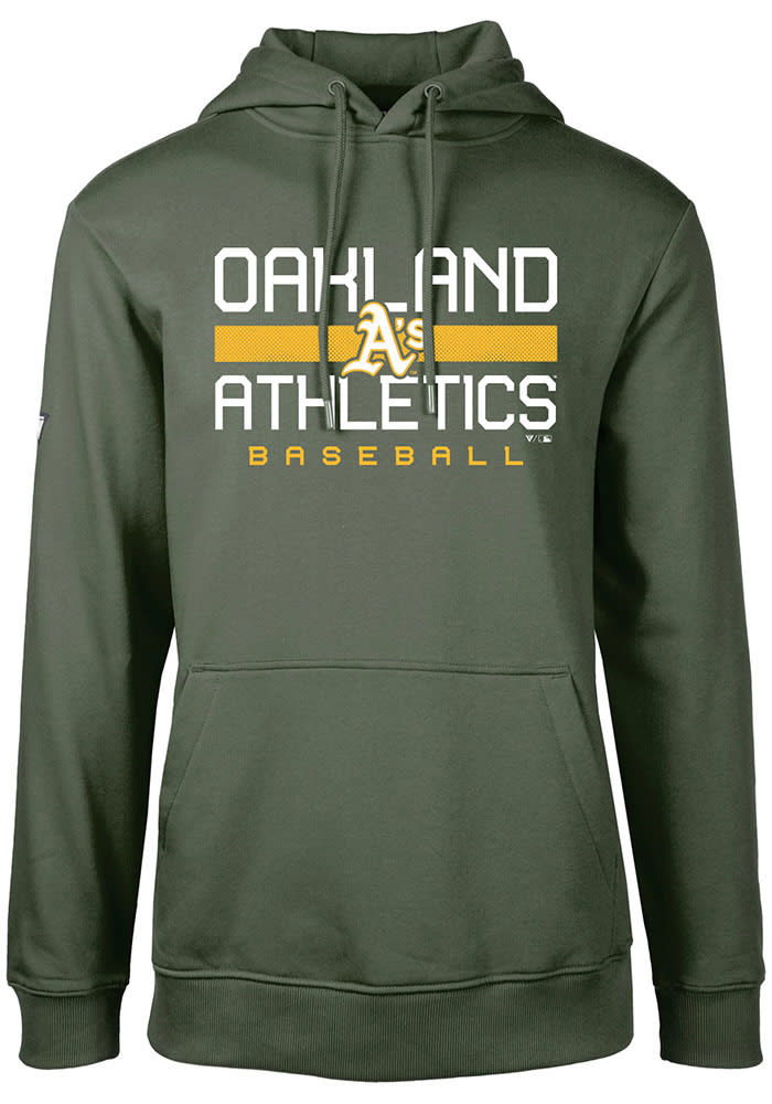 Oakland Athletics Antigua Victory Pullover Hoodie - Olive