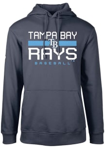 Levelwear Tampa Bay Rays Mens Navy Blue Podium Long Sleeve Hoodie