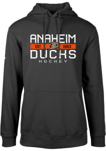 Levelwear Anaheim Ducks Mens Black Podium Long Sleeve Hoodie