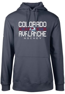 Levelwear Colorado Avalanche Mens Navy Blue Podium Long Sleeve Hoodie