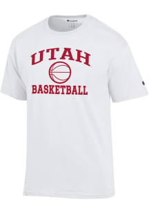 Champion Utah Utes White Basketball Jersey Short Sleeve T Shirt