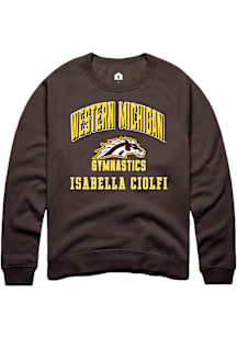 Isabella Ciolfi Western Michigan Broncos Mens Brown NIL Arch Logo Player Crew