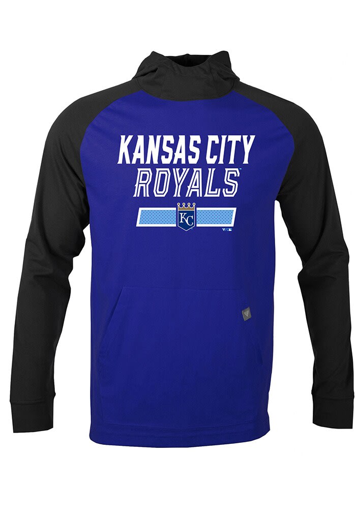 Levelwear Kansas City Royals Blue Dimension Long Sleeve Hoodie, Blue, 88% Polyester / 12% SPANDEX, Size S, Rally House