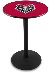 New Mexico Lobos Black Round Base Pub Table