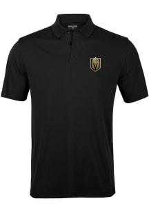 Levelwear Vegas Golden Knights Mens Black Omaha Short Sleeve Polo