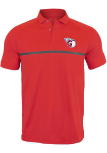 Levelwear Cleveland Guardians Mens Red Sector Short Sleeve Polo