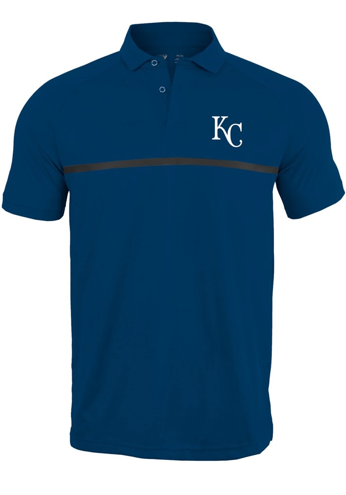 Levelwear Kansas City Royals Blue Tracker Short Sleeve Polo, Blue, 100% POLYESTER, Size XL, Rally House