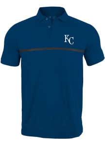Levelwear Kansas City Royals Mens Blue Sector Short Sleeve Polo