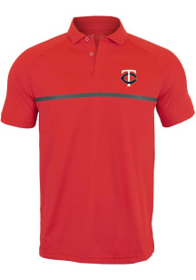 Levelwear Minnesota Twins Mens Red Sector Short Sleeve Polo